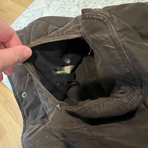 Burberry London Mens Brown Quilted Nova Check Lining Corduroy Collar Jacket XL - Picture 6 of 7